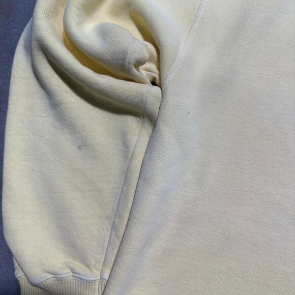 Vintage 90s "At The Cabin" Embroidered Crewneck Women's Large Yellow Sweatshirt - Picture 5 of 5